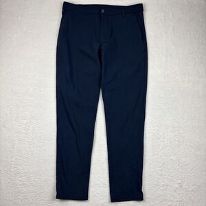 LULULEMON Mens Commission Classic Warpstreme Chino Pants 33/31 Navy Blue Casual